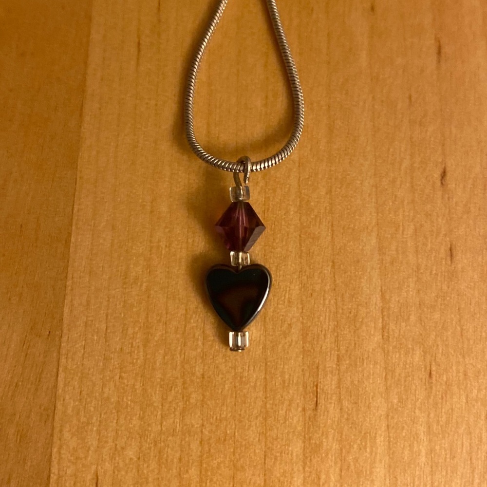 Amethyst heart necklace